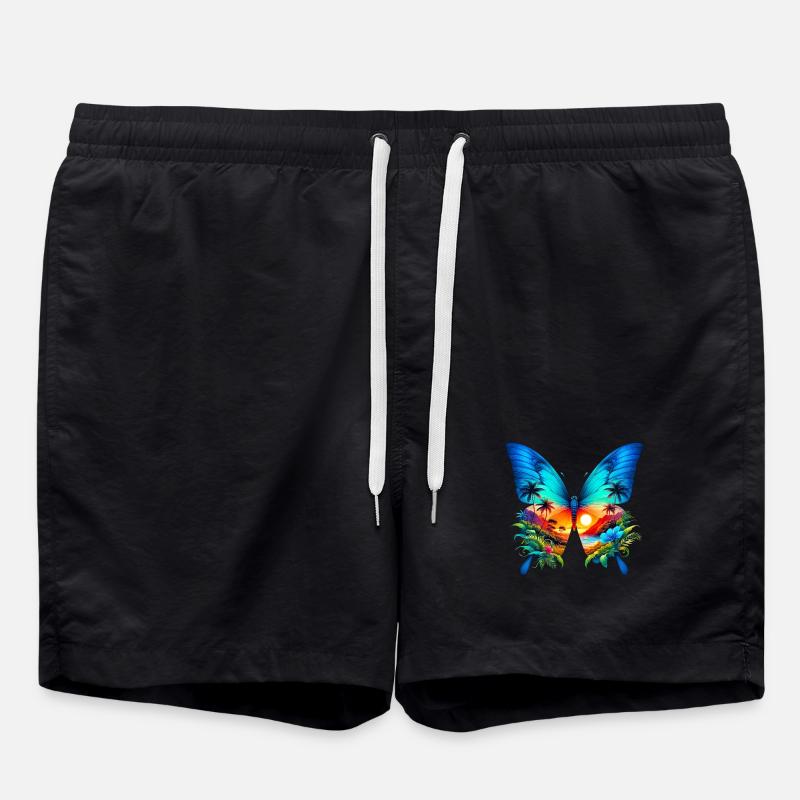 Butterfly - Swim Trunks - black