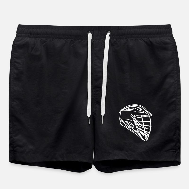 Croquis de casque de crosse - Short de bain - noir