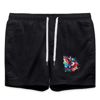 Kolibri - Badeshorts - Schwarz - Vorne - AI Model Male 185 light (185cm)