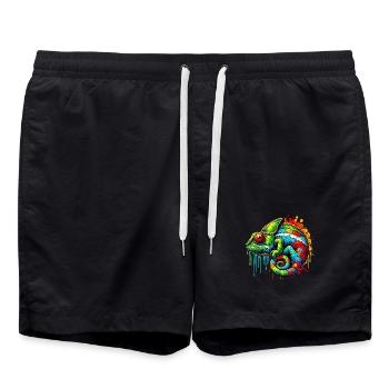 Caméléon - Short de bain - noir - Devant - AI Model Male 185 light (185cm)