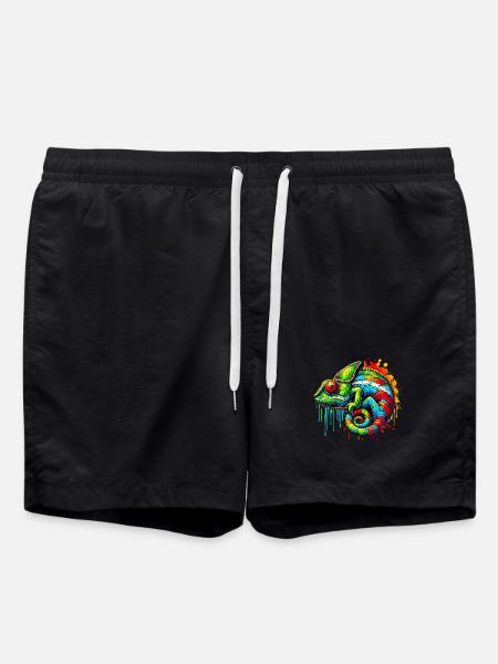 Chamäleon - Badeshorts - Schwarz