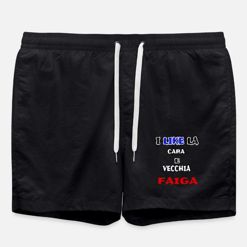 maglia simpatica CARA E VECCHIA FAIGA jerry calà - Costume a pantaloncino - nero