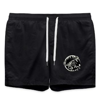 Fossile de dinosaure squelette de dinosaure Tyrannosaurus Rex Dino - Short de bain - noir - Devant - AI Model Male 185 light (185cm)