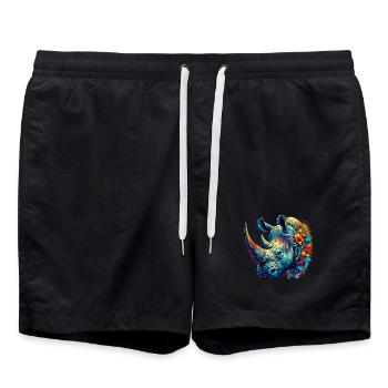Rhinocéros - Short de bain - noir - Devant - AI Model Male 185 light (185cm)
