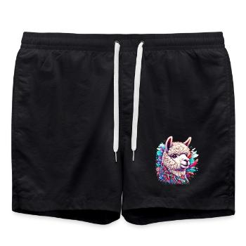 Alpaga - Short de bain - noir - Devant - AI Model Male 185 light (185cm)