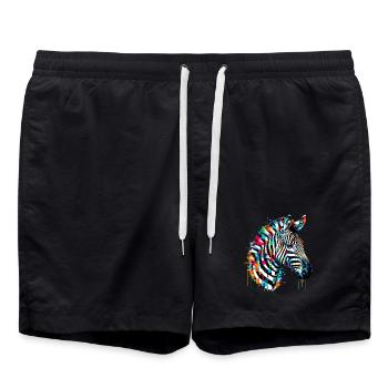 Zèbre - Short de bain - noir - Devant - AI Model Male 185 light (185cm)