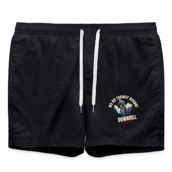 Downhill: Wo die Freiheit beginnt - Badeshorts - Schwarz - Vorne - AI Model Male 185 light (185cm)