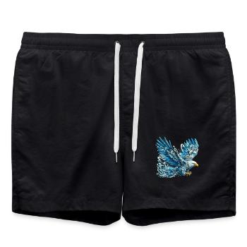 Adler - Badeshorts - Schwarz - Vorne - AI Model Male 185 light (185cm)