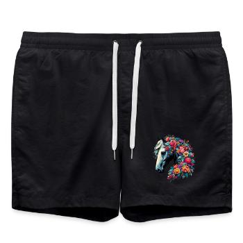 Cheval - Short de bain - noir - Devant - AI Model Male 185 light (185cm)