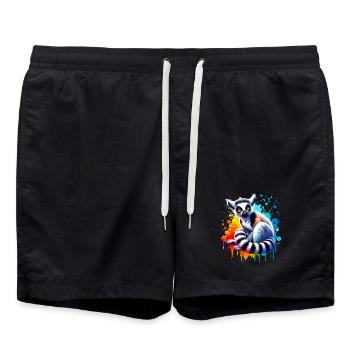 Lémurien - Short de bain - noir - Devant - AI Model Male 185 light (185cm)