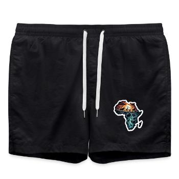 Africa Adventurousness - Swim Trunks - black - Front - AI Model Male 185 light (185cm)
