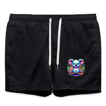 Koala - Short de bain - noir - Devant - AI Model Male 185 light (185cm)