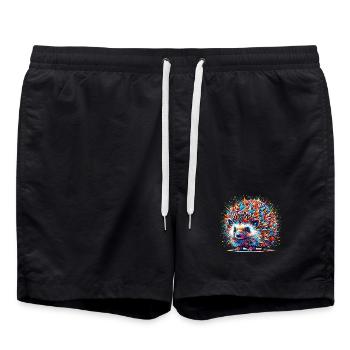 Igel - Badeshorts - Schwarz - Vorne - AI Model Male 185 light (185cm)