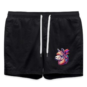 Alpaga - Short de bain - noir - Devant - AI Model Male 185 light (185cm)