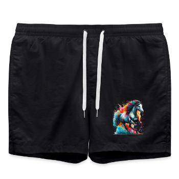 Cheval - Short de bain - noir - Devant - AI Model Male 185 light (185cm)