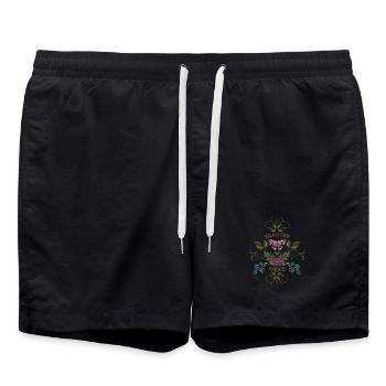 Kräuterhexe Hexe - Badeshorts - Schwarz - Vorne - AI Model Male 185 light (185cm)