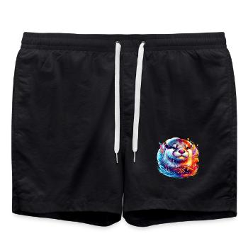 Loutre - Short de bain - noir - Devant - AI Model Male 185 light (185cm)