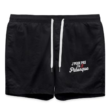 Ich kann nicht, ich habe Petanque - Badeshorts - Schwarz - Vorne - AI Model Male 185 light (185cm)