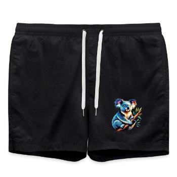 Koala - Swim Trunks - black - Front - AI Model Male 185 light (185cm)