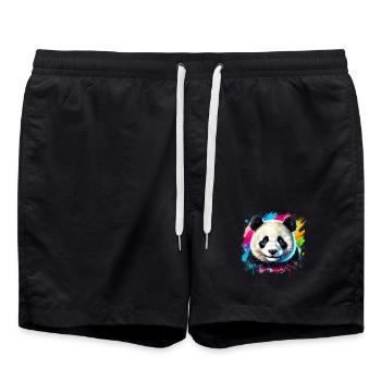 Panda - Short de bain - noir - Devant - AI Model Male 185 light (185cm)
