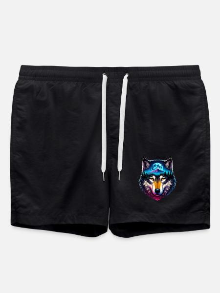 Wolf - Swim Trunks - black