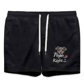 Lustiger Hund - Badeshorts - Schwarz - Vorne - AI Model Male 185 light (185cm)