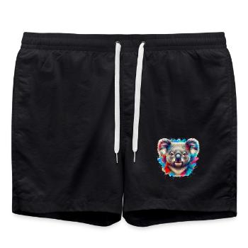 Koala - Badeshorts - Schwarz - Vorne - AI Model Male 185 light (185cm)