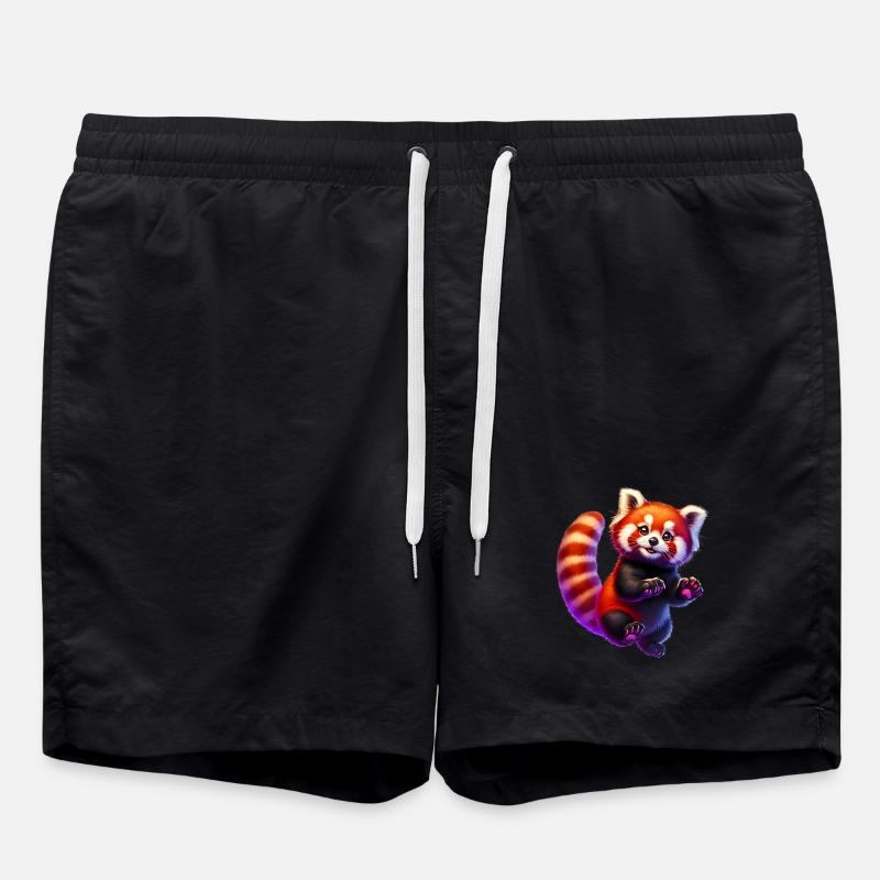 Kleiner Panda - Badeshorts - Schwarz