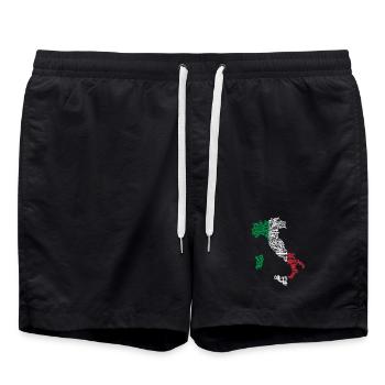 Italien - Badeshorts - Schwarz - Vorne - AI Model Male 185 light (185cm)