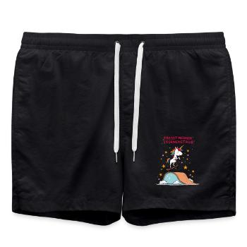 Skateboard Unicorn - Swim Trunks - black - Front - AI Model Male 185 light (185cm)
