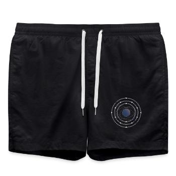 Écoulement de la couche d’électrons - Science in Motion - Short de bain - noir - Devant - AI Model Male 185 light (185cm)