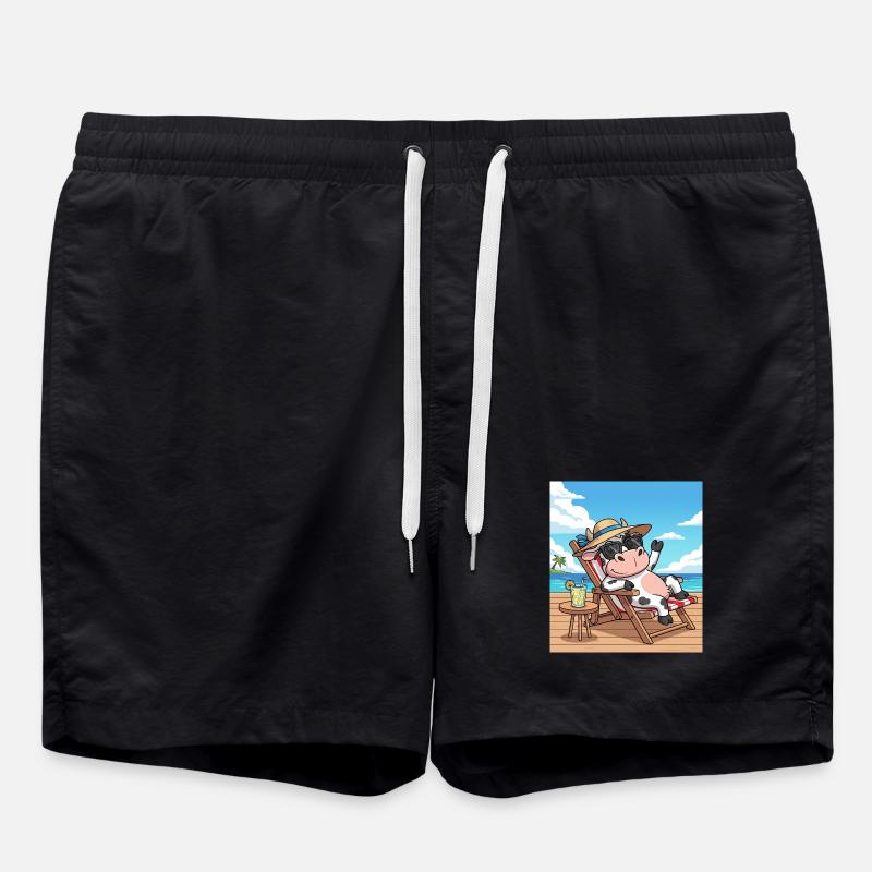 Cool cow - Swim Trunks - black