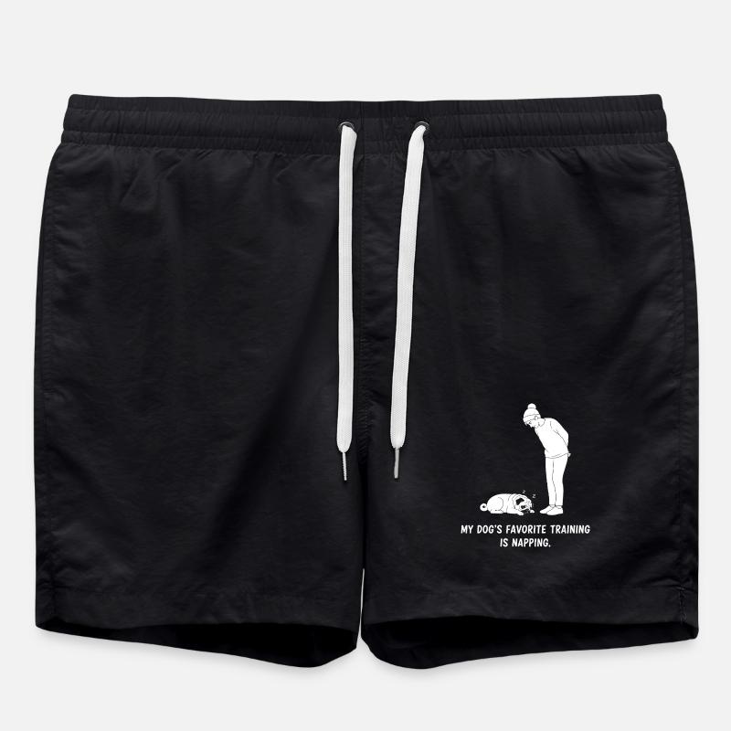 Dog Training Nap - Swim Trunks - black