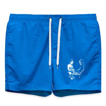 Bouddha joue au duel d’échecs avec un squelette - Short de bain - cobalt blue - Devant