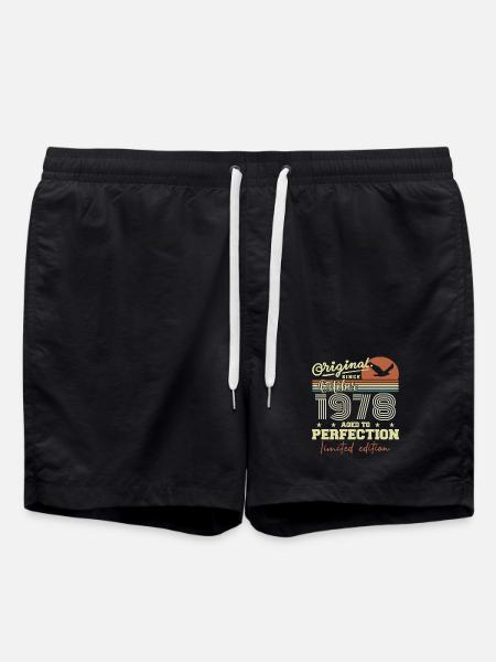 1978 October 1978 Birthday October 1978 - Swim Trunks - black