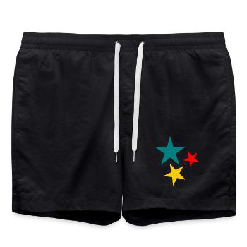 Buntes Sternenpaket für Kinder - Badeshorts - Schwarz - Vorne - AI Model Male 185 light (185cm)