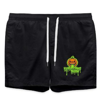 Halloween is now ! - Swim Trunks - black - Front - AI Model Male 185 light (185cm)