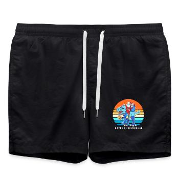 Hanoukka Hanoukka Hanoukka Noël - Short de bain - noir - Devant - AI Model Male 185 light (185cm)