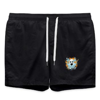 Bande dessinée fantôme - Short de bain - noir - Devant - AI Model Male 185 light (185cm)