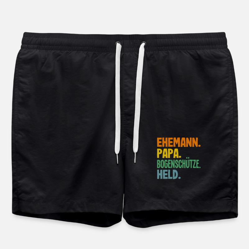 Bogenschießen Bogenschütze Geschenk - Badeshorts - Schwarz