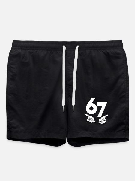 6 7 - Short de bain - noir