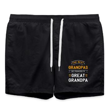 Opa Großvater Enkel Enkelkind Opi - Badeshorts - Schwarz - Vorne - AI Model Male 185 light (185cm)