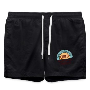 Être votre enfant préféré semble être un cadeau suffisant - Short de bain - noir - Devant - AI Model Male 185 light (185cm)
