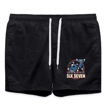 6 7 Six Seven Memes -- Aura Points Kids Gaming - Short de bain - noir - Devant - AI Model Male 185 light (185cm)