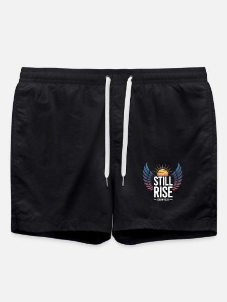 Still Rise Isaiah 4031 Hope Wings - Swim Trunks - black