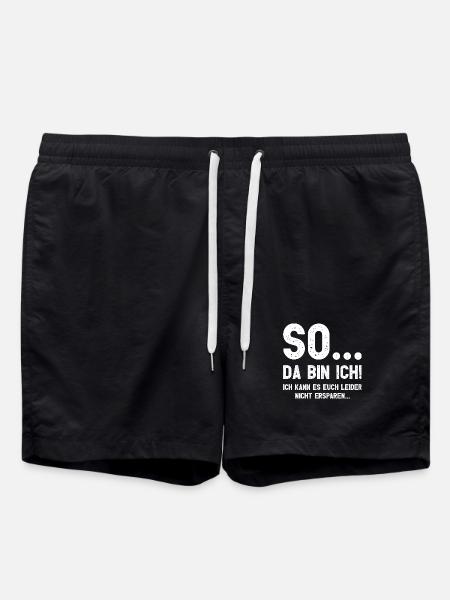 Da bin ich! Ich kann es Euch leider nicht ersparen - Badeshorts - Schwarz