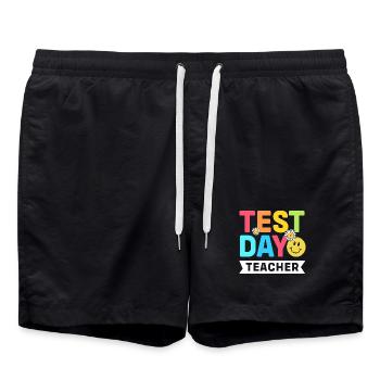 Prüfung Lehrer Abi Abitur - Badeshorts - Schwarz - Vorne - AI Model Male 185 light (185cm)