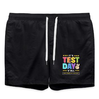 Lehrer Prüfung - Badeshorts - Schwarz - Vorne - AI Model Male 185 light (185cm)
