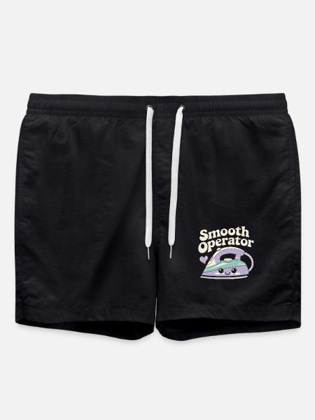 Kawaii Household Iron - Swim Trunks - black