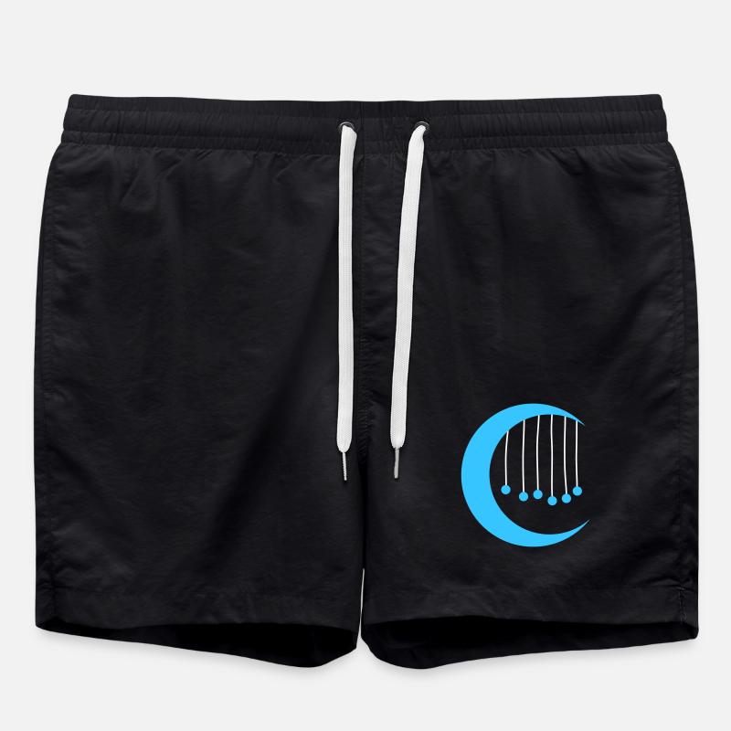 Lune bleue avec carillon à vent - Short de bain - noir